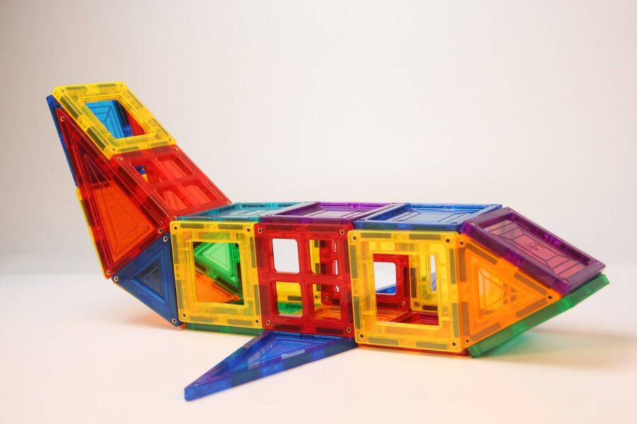 Educatief speelgoed 120 stuks Magnetische tegels tiles voor kinderen verschillende kleuren 3D puzzel