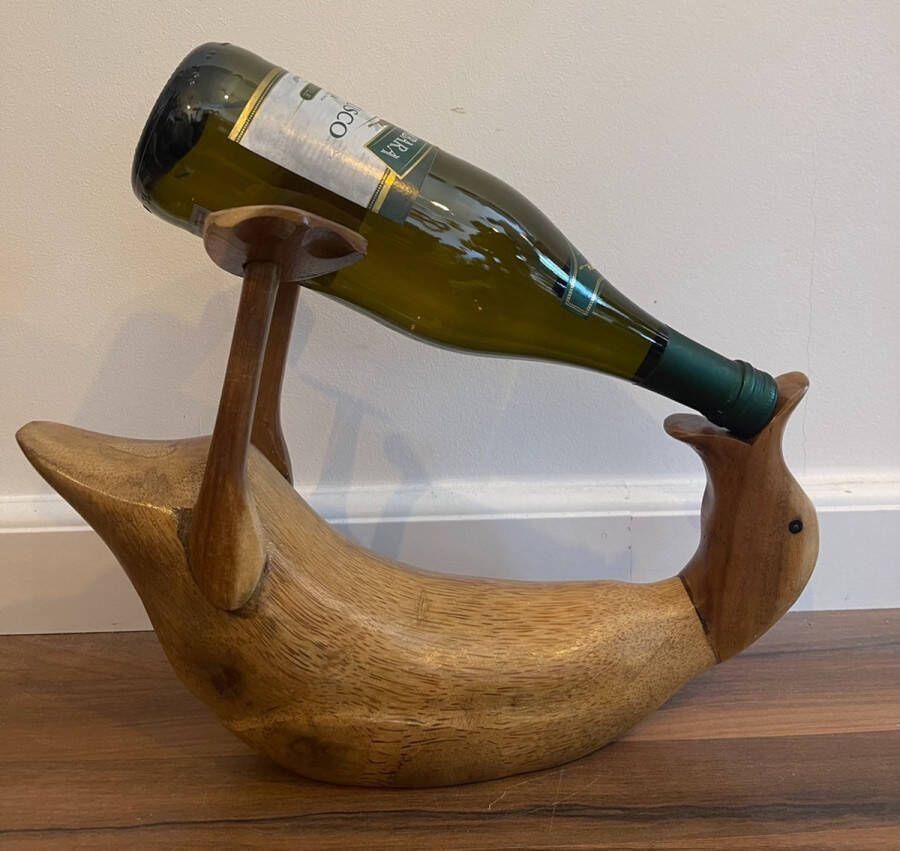 Eend liggend flessenhouder drunken duck (wijn)