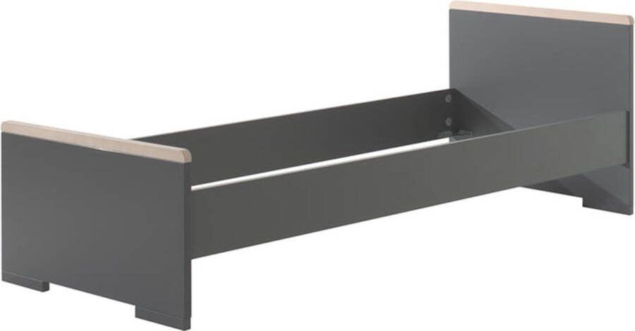 Eenpersoonsbed Dex Antraciet Hoogte 76.1 cm
