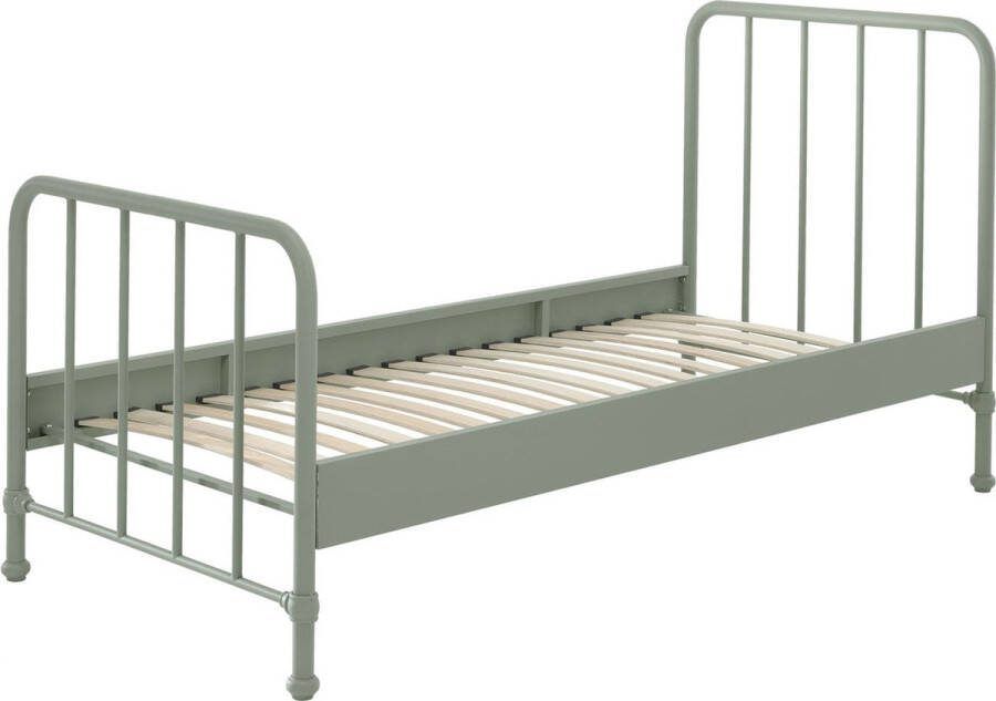 Eenpersoonsbed Jay Groen Metaal Hoogte 110 cm