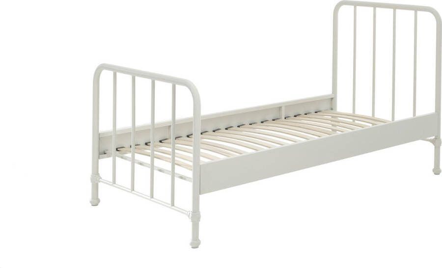 Eenpersoonsbed Jay Wit Metaal Hoogte 110 cm