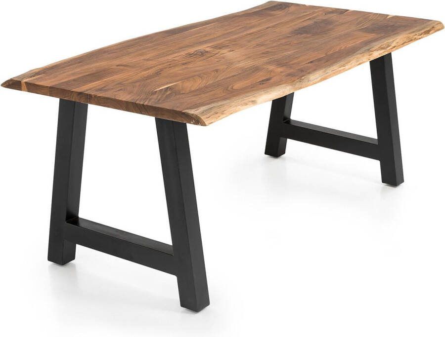 Eetkamertafel Joep Acacia Rechthoek 180x90cm Hoogte 76.5 cm