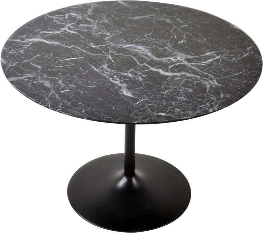 Eetkamertafel Lana Zwart MDF Overig 110x110cm Hoogte 75 cm