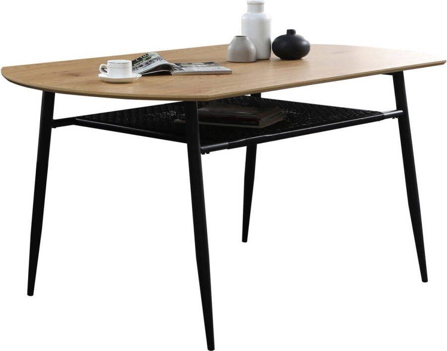 Eetkamertafel Lourdes Bruin MDF Rechthoek 160x90cm Hoogte 76 cm