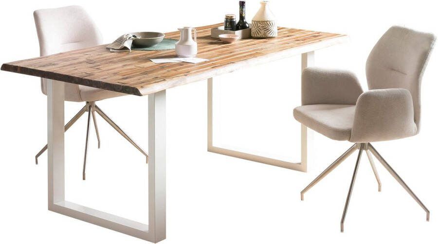 Eetkamertafel Manuel Acacia Rechthoek 160x90cm Hoogte 75 cm