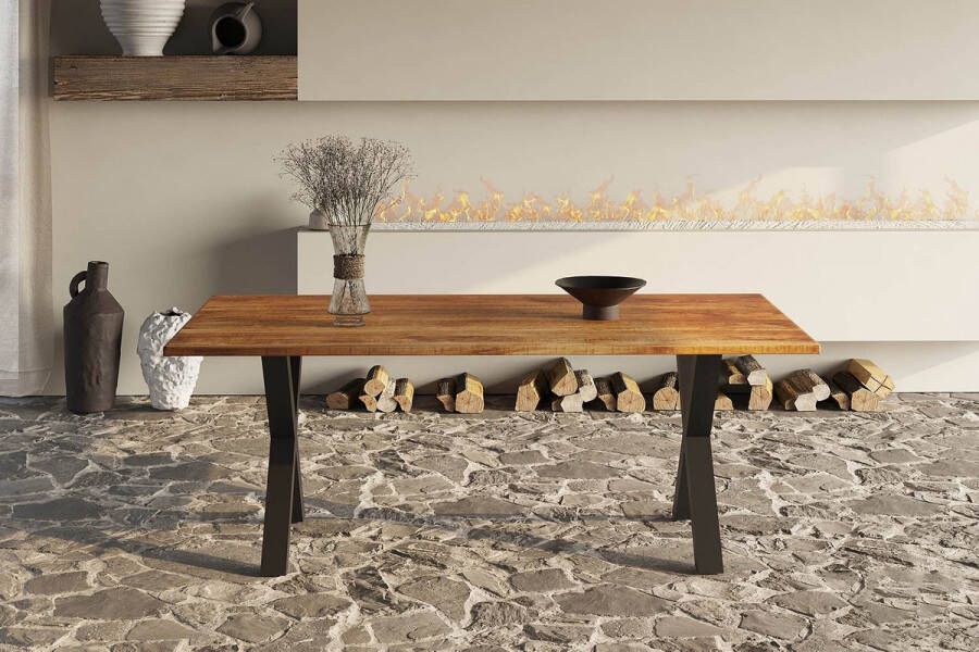 Eetkamertafel Raegan Magnolia Rechthoek 200x100cm Hoogte 76 cm