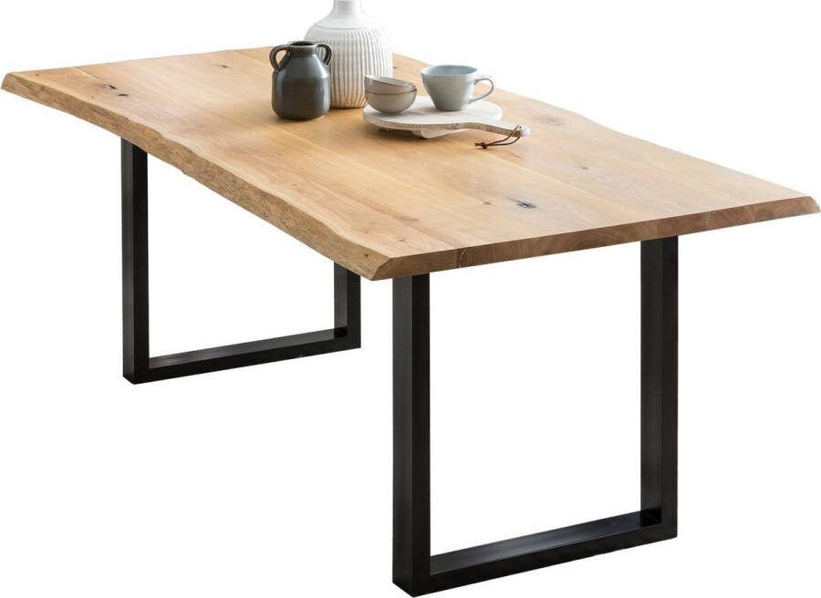 Eetkamertafel Zack Eiken Rechthoek 240x100cm Hoogte 75 cm