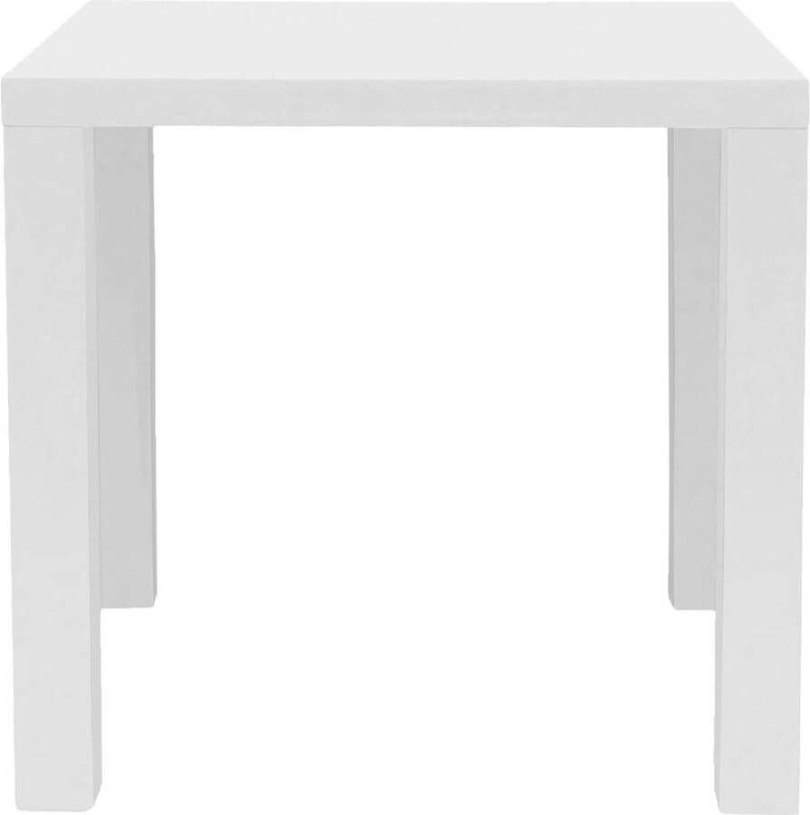 Eettafel Lisboa Wit MDF Rechthoek 80x80cm Hoogte 76 cm