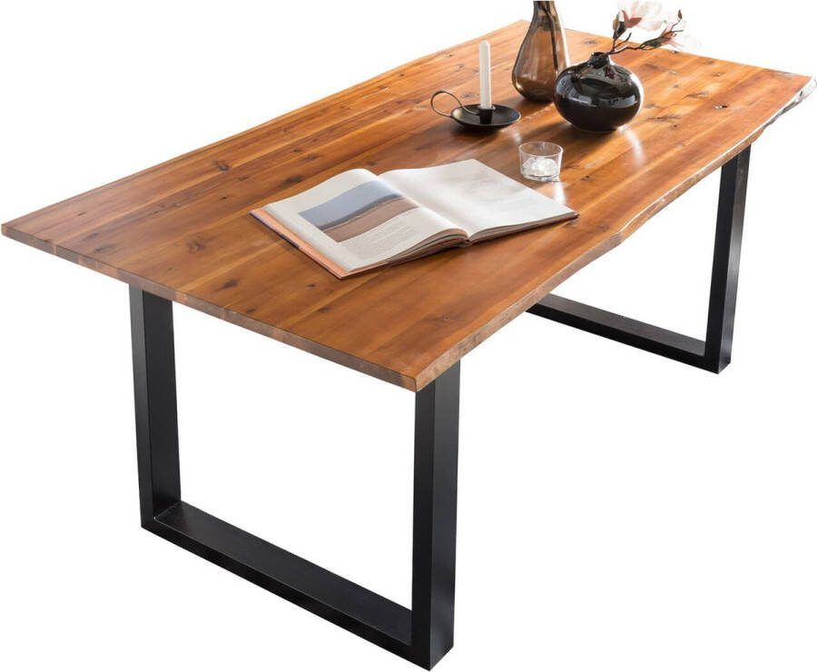 Eettafel Sven Acacia Rechthoek 180x90cm Hoogte 77 cm