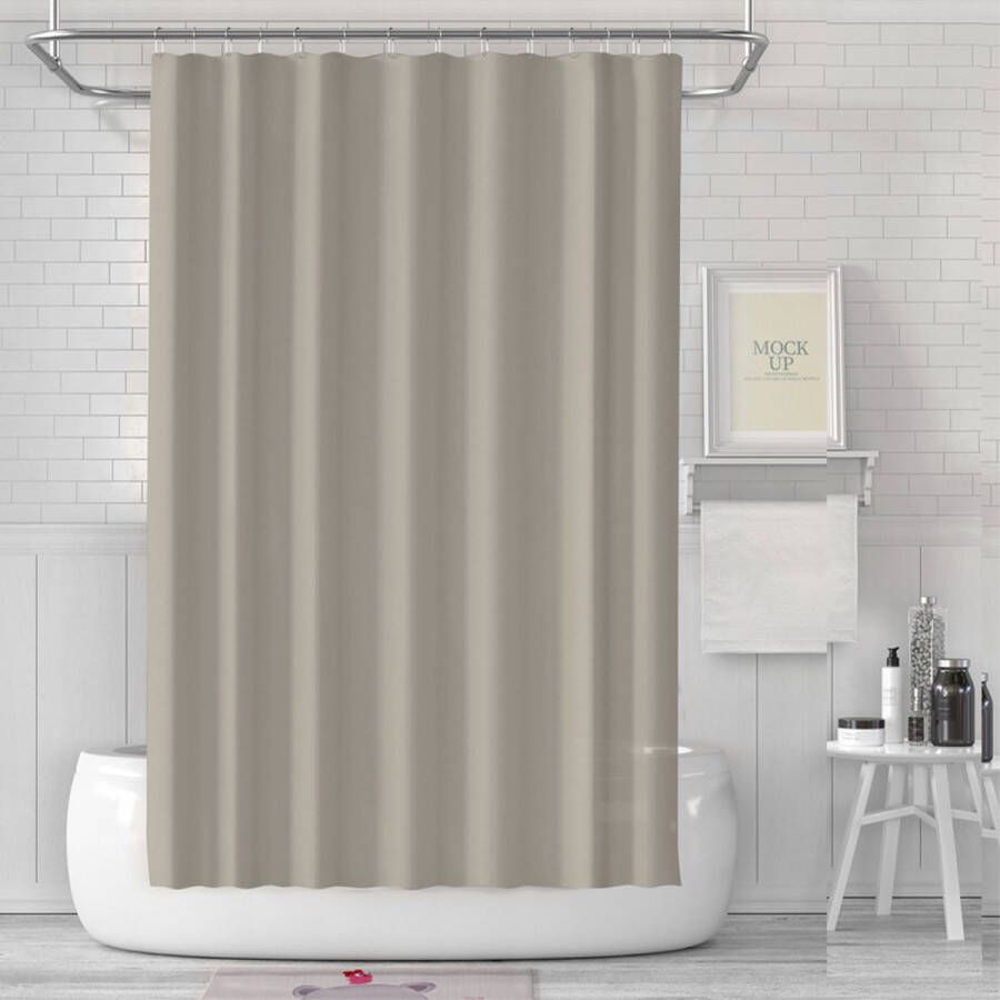 Effen kleur douchegordijn PEVA waterdicht badkamergordijn waterdicht schimmelbestendig douchegordijn voor badkuip hotel (180 cm x 180 cm)