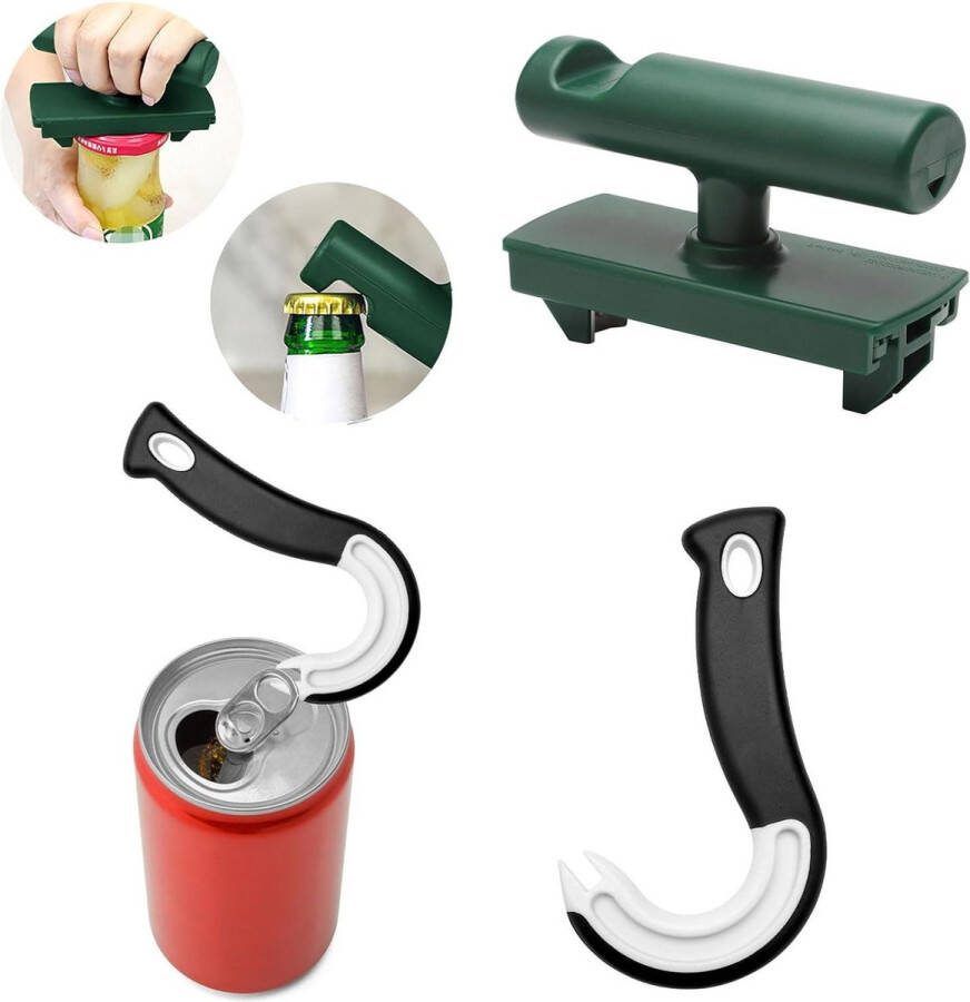 Effortless artritis Jar opener J-vormige keukenhulp haak blikopener voor senioren zwakke handen familie picknick winkel Blikopener