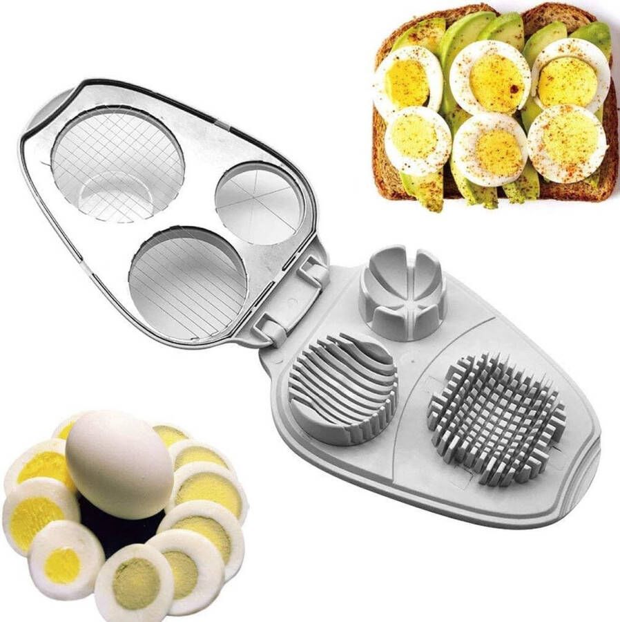 ProLeo Egg Slicer 3 in 1 Stainless Steel Mushroom Slicer Cuts Clean and Accurate Kitchen Tools for Cutting Eggs