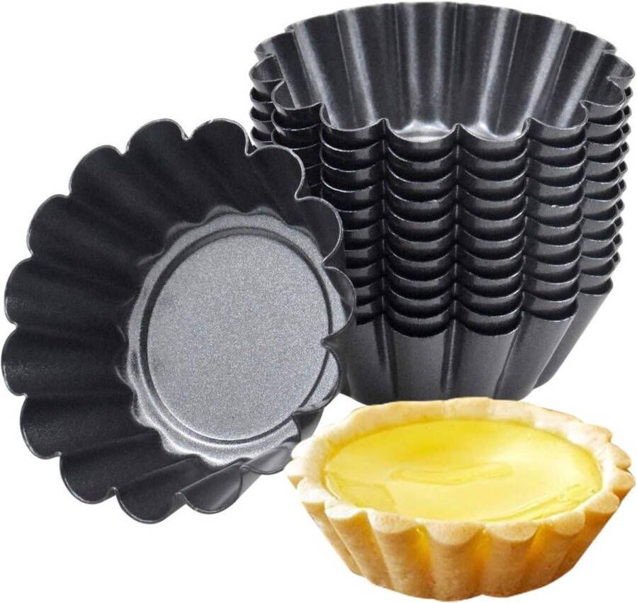 Ei taartvorm Mini koolstofstaal Cake Muffin Mallen Set van 12 anti-aanbak Cupcake Bakken koekvormen Herbruikbare Bakaccessoires