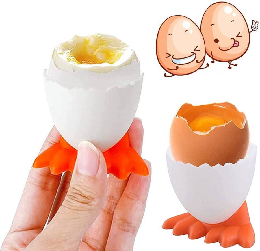 Eierdopje set cartoon eierdopje grappig plastic grappig eierdopje kinderen ontbijt eierdopje eierhouder eierstandaard in de keuken voor gekookte eieren (Pack van 9)