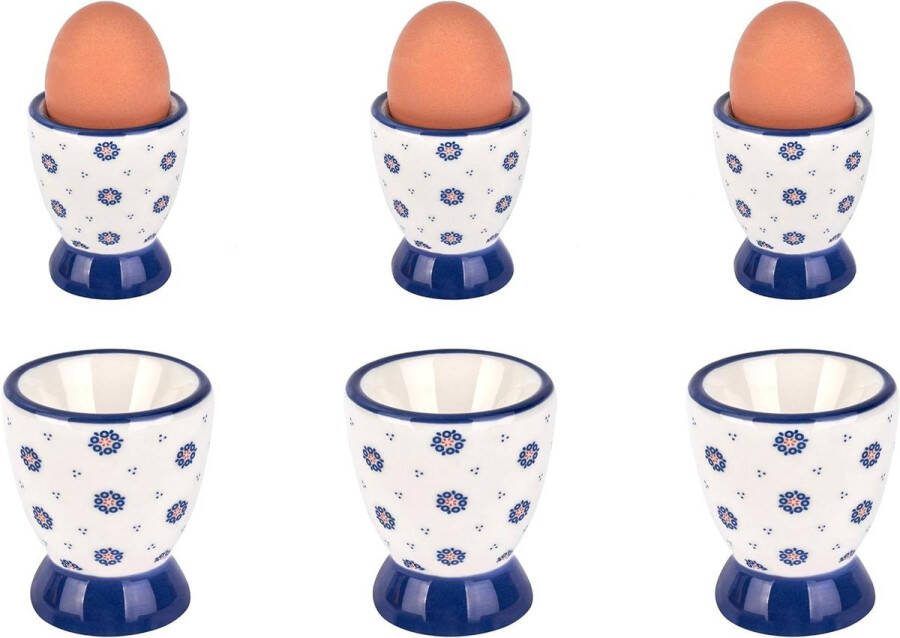 Eierdopje set porselein wit 2 stuks
