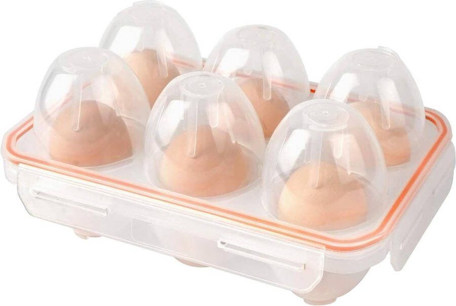 Eieren opbergdoos eierbehälter opbergdoos dienblad Multi in een koelkast Picknick in de vrije Camping Kleur toevallig lianle (Wit 6 Tray)