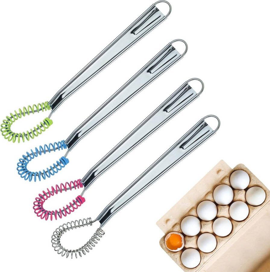 Eierklopper Rvs Egg Klopper Garde Mini Staal Bakken Tool Gebruikt Voor Mengen Zachte Tinney Voor Melk Cream Honing Zilver