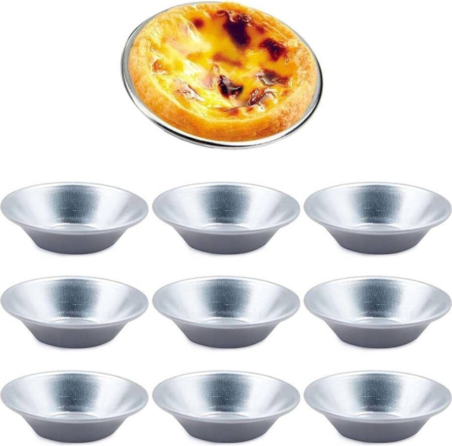 Eierkoekvorm Cupcake Cakevorm Komvorm Eiertaart Non-stick Aluminium Cake Koekjesvorm Puddingvormen Puddingvorm Bakgereedschap Mini Muffinvormen Herbruikbaar 10 stuks