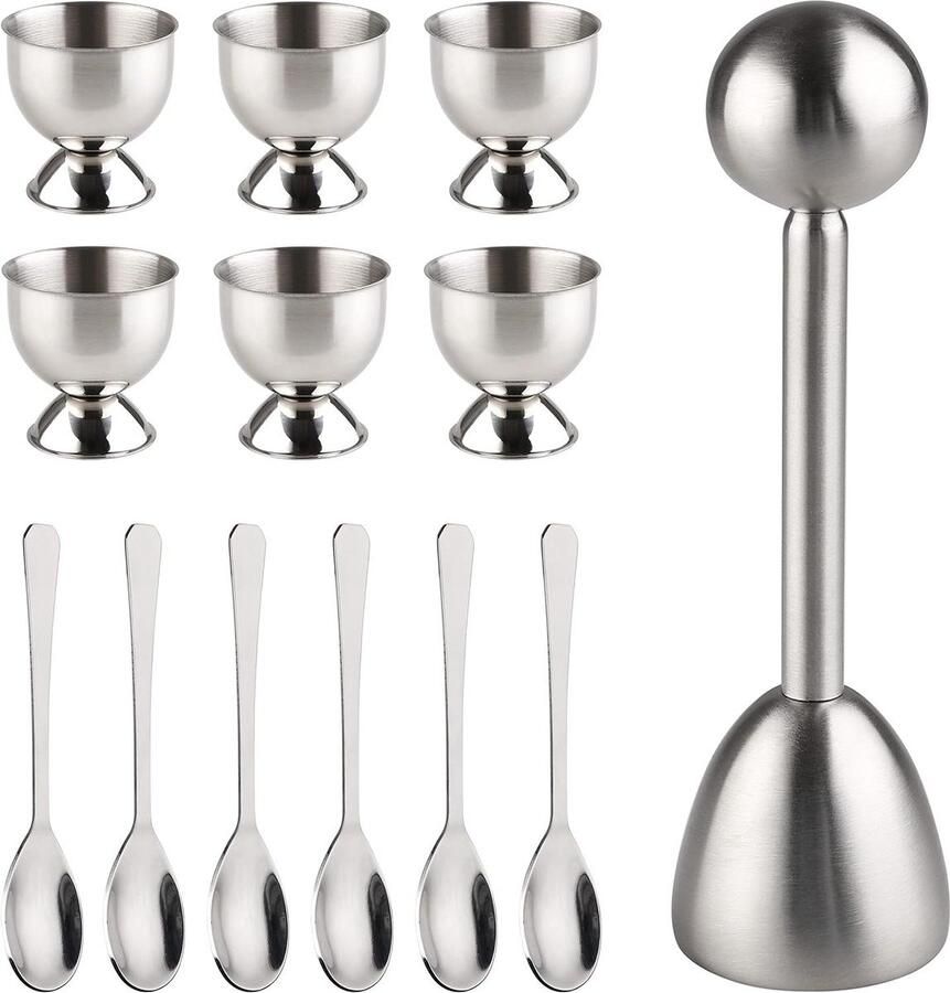 Eierkoker van roestvrij staal Clack hoogte 24 cm. Egg opener