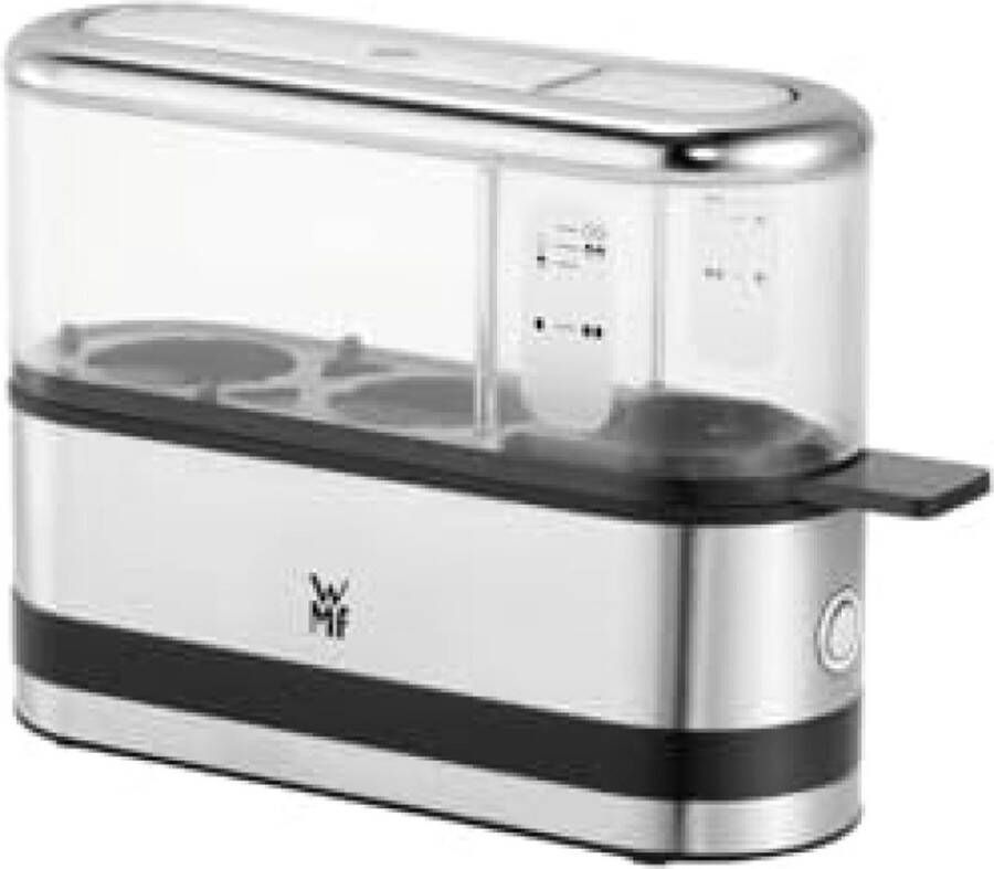 Eierkoker voor 2 eieren 250 Watt Geïntegreerde Maatbeker Tritan Deksel met Waterdispenser Akoestisch signaal voor einde Kooktijd Verlichte Aan Uit-schakelaar