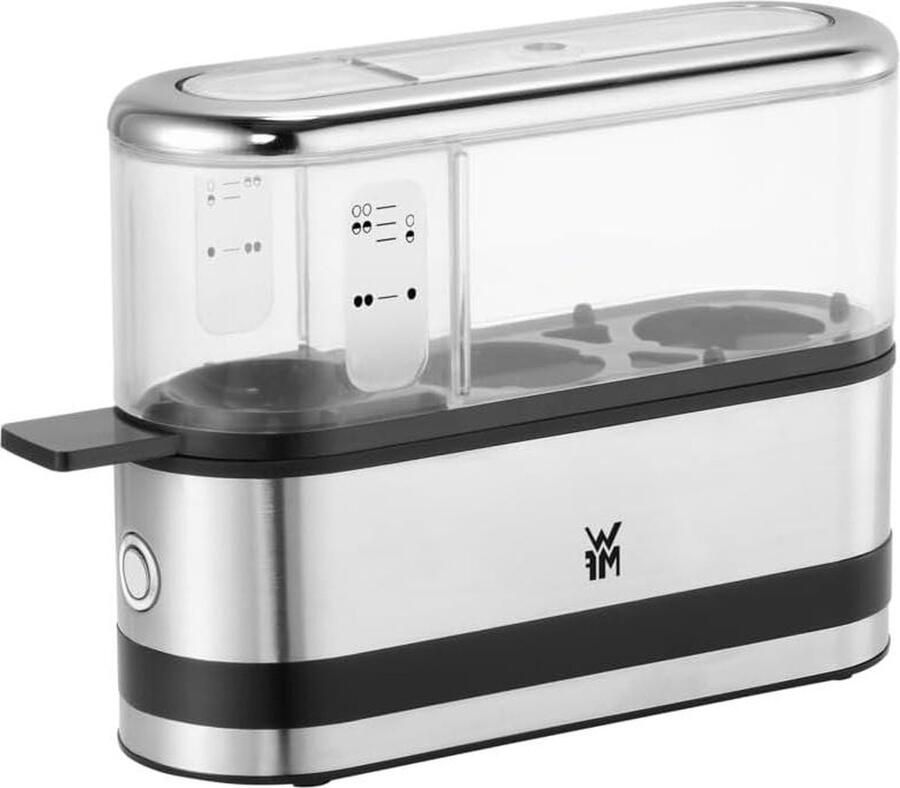 Eierkoker voor 2 eieren 250 Watt Geïntegreerde Maatbeker Tritan Deksel Waterdispenser Akoestisch signaal Verlichte Aan Uit-schakelaar eierprikker