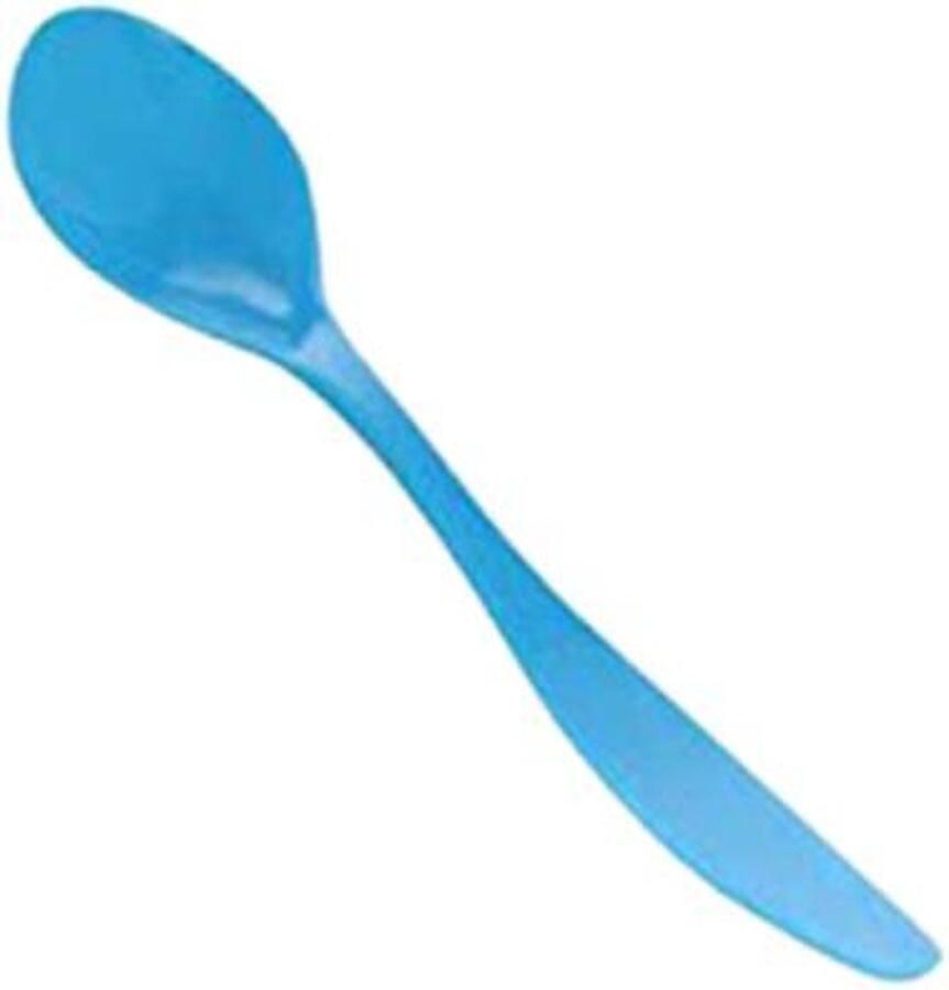 Eierlepel GABRIELIUS Blauw Kunststof Herbruikbaar 14 x 3 cm Set van 6 Ei