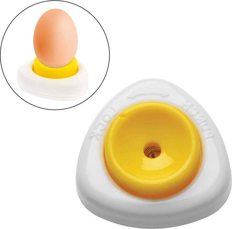 Eierprikker met slot halfautomatisch keukengereedschap eetbar koken kip eier prik ABS roestvrij staal ca. 55 cm eierprikker