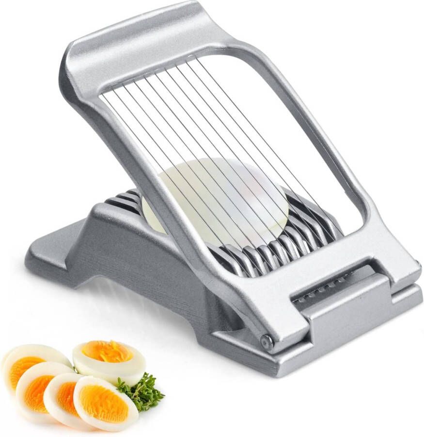 Eiersnijder van roestvrij staal eierverdeler eiersnijgereedschap vaatwasmachinebestendig aardappelsnijder snijdraden van roestvrij staal snijder voor eieren paddenstoelen aardbeien