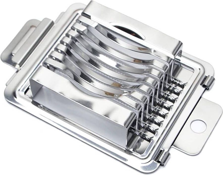 Eiersnijder van roestvrij staal eisnijgereedschap mozzarellasnijder vaatwasmachinebestendig zilver