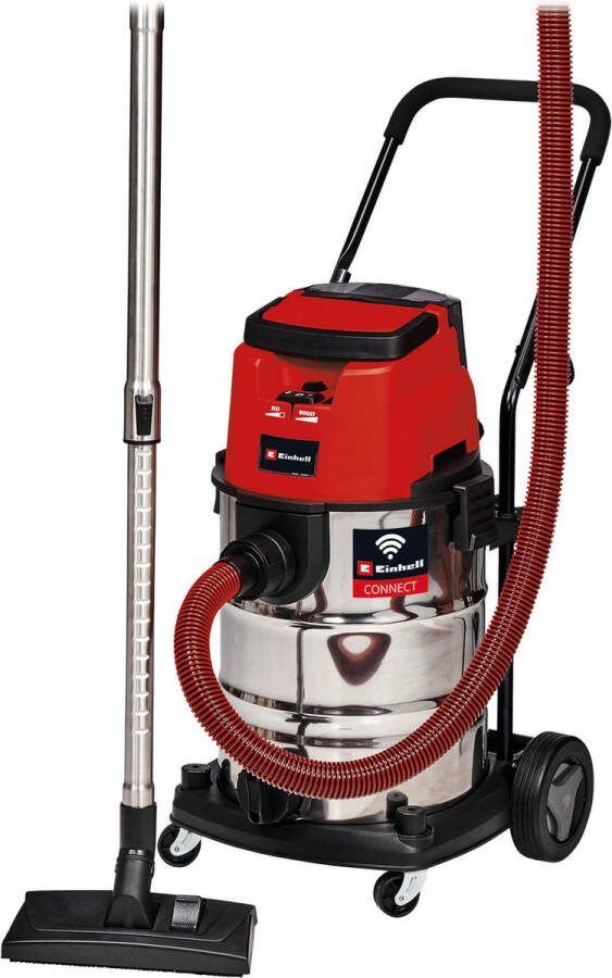 Einhell Accu Nat- Droogzuiger TP-VC 36 30 S Auto Li Solo Power X-Change 36 V Li-Ion 30 L ECO BOOST-modus 100 150 mbar Connectiviteitsfunctie Incl. 11-delige Accessoireset Excl. accu en lader
