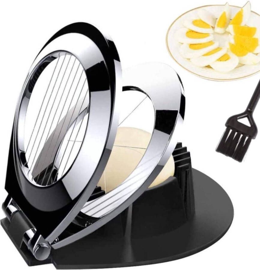 Eisnijder Egg slicer met Brush Grijs-KE000125