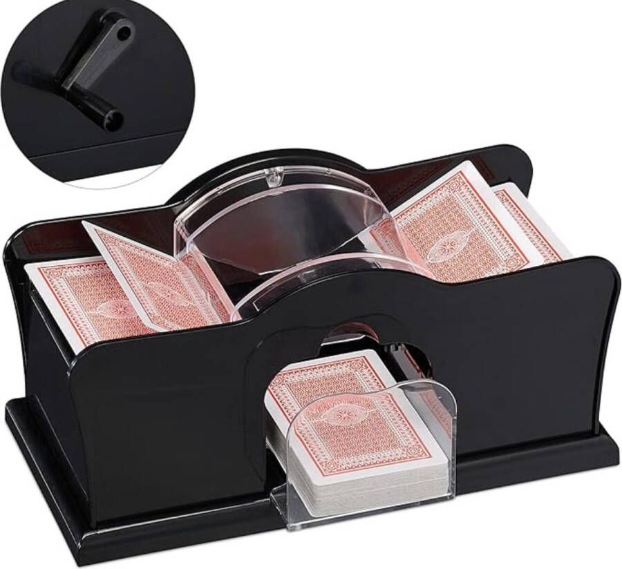 Ektrische Kaartenschudder – Kaartenschudmachine – Automatische Kaartschudder Speelkaarten – Op 4 AA Batterijen – ABS – Cardshuffler – Zwart
