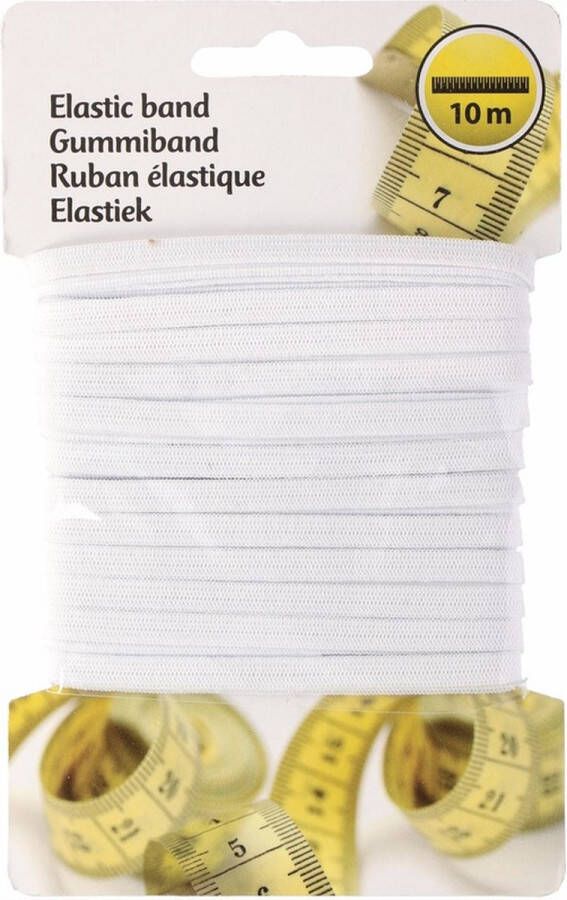 Elastiek band 10 meter wit breedte 5 mm kleding mondkapjes maken artikelen