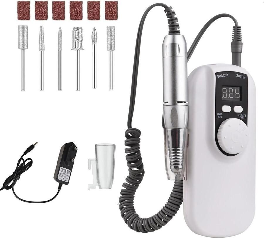 Electric Nail Drill 35000 RPM LED Display High Holder for Pen and Nail- Layhou