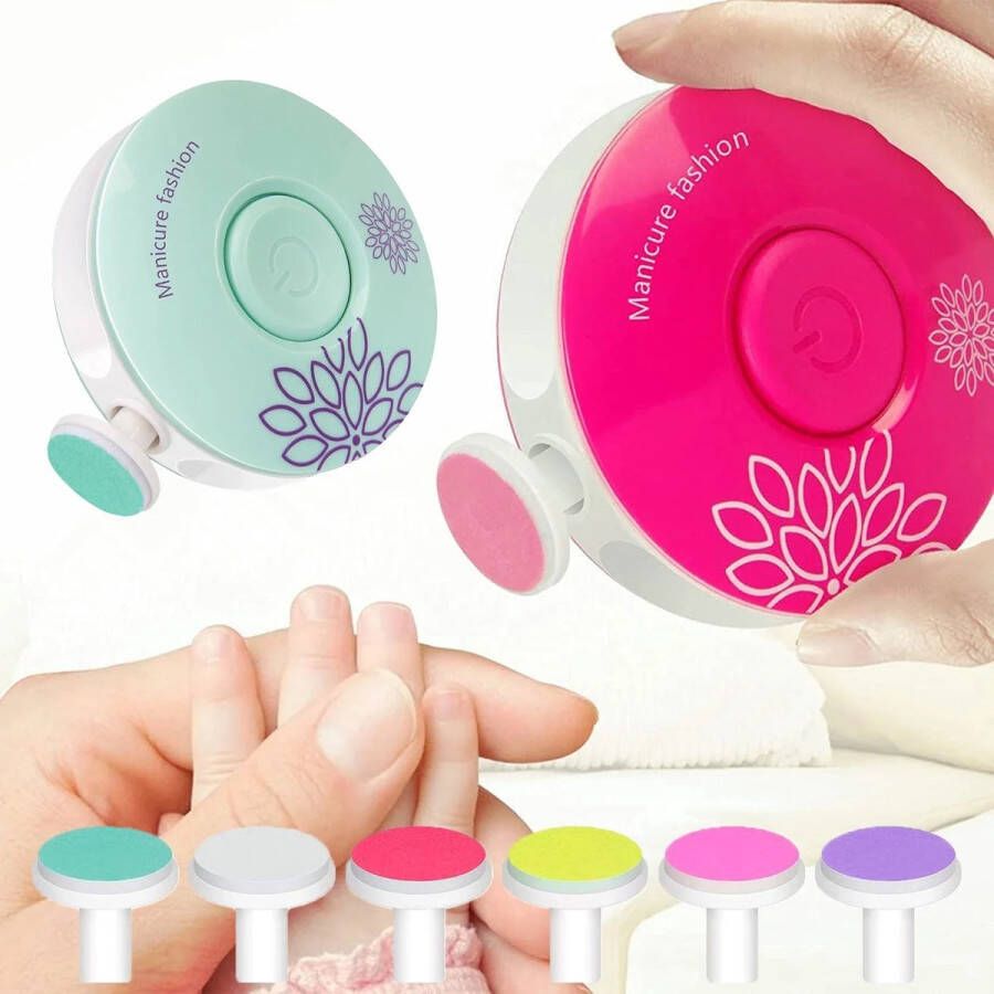 Electrische Nageltrimmer Baby Nageltrimmer Volwassenen nageltrimmer 6 Slijpkoppen Verzorgingsset Nagelverzorging