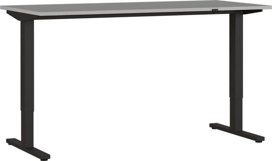 Elektrisch Bureau Ergonoma Grijs Zwart 160x80cm Hoogte 73 cm In hoogte verstelbaar