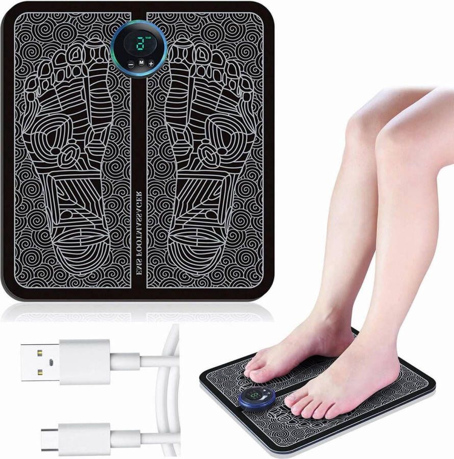 Elektrisch EMS voetmassageapparaat Acupunctuur stimulator voor voeten Oplaadbaar Voetmassage