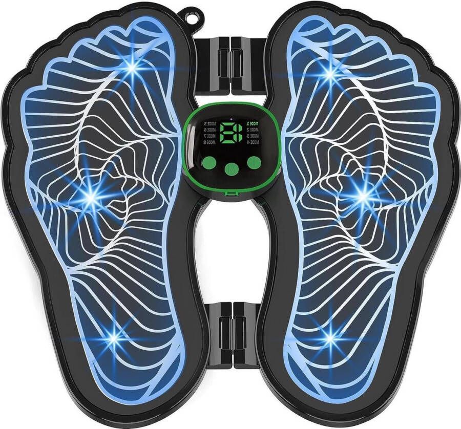 Elektrisch EMS voetmassageapparaat draagbaar USB voetmassagemat 8 modi en 19 niveaus bevordert bloedcirculatie Elektrische voetmassage