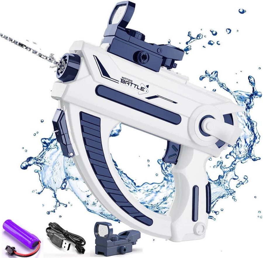 Elektrisch waterpistool voor volwassenen en kinderen super krachtig waterpistool speelgoed voor badkamer zwembad strand tuin buiten party watergevechtsspel (blauw)