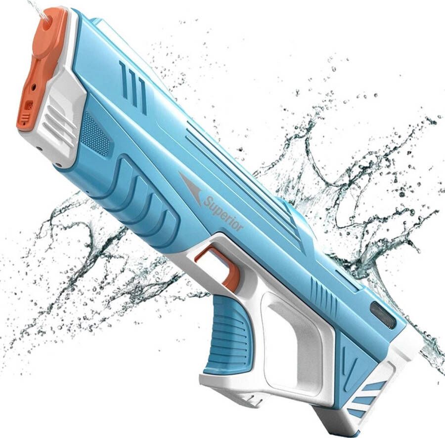 Elektrisch waterpistool Water speelgoed Buitenspeelgoed Watergeweer Automatisch Blauw 43 cm