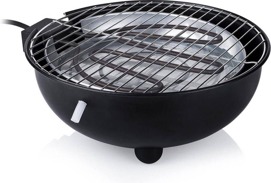 Elektrische barbecue tafelmodel rond zwart Hoge kwaliteit BQ-2880 met verstelbare temperatuurinstelling