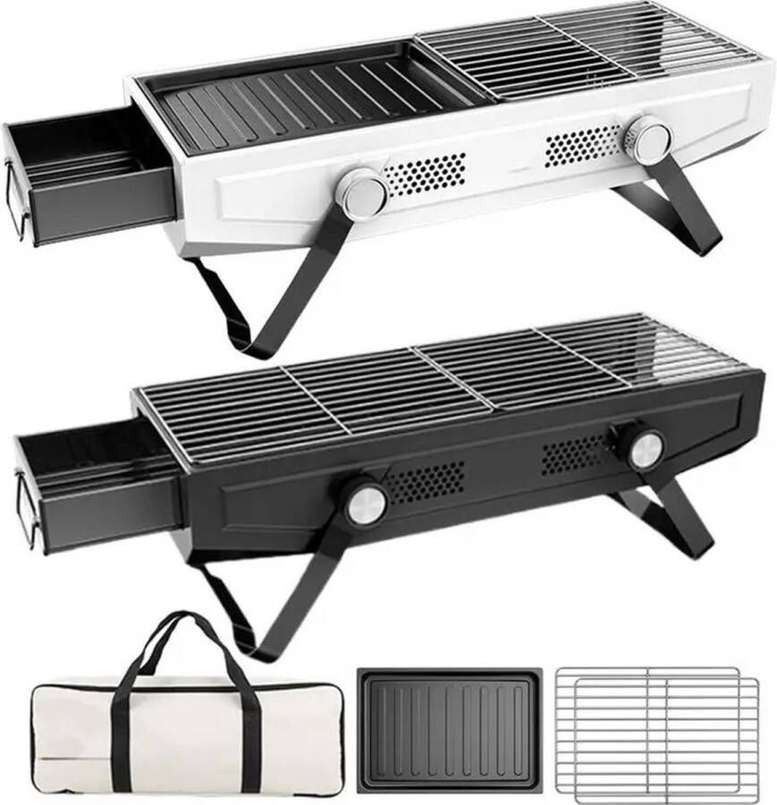 Elektrische BBQ Grill Roosteren Houtskool Rundvlees Vis Camping Barbecue BBQ Draagbaar Buiten Kamperen
