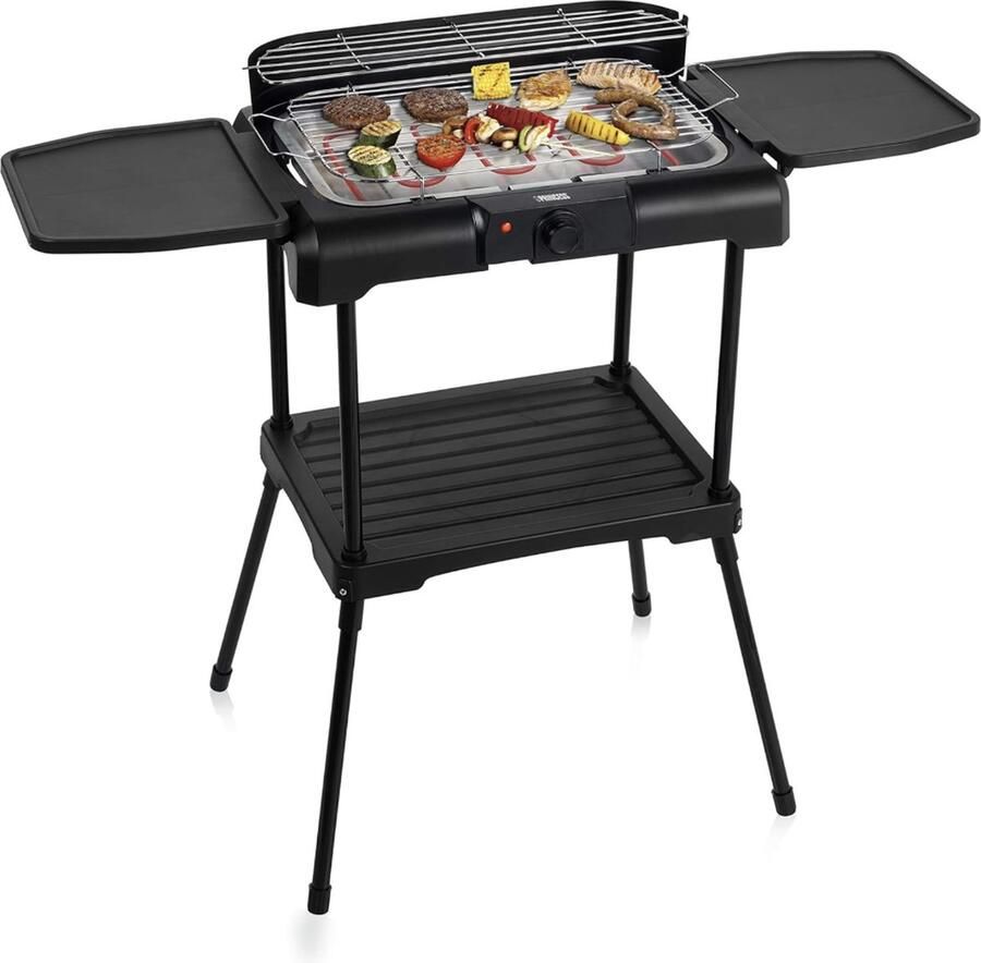 Elektrische BBQ met zijplanken 40 x 24 5 cm Ook te gebruiken als tafelgrill 2200 W