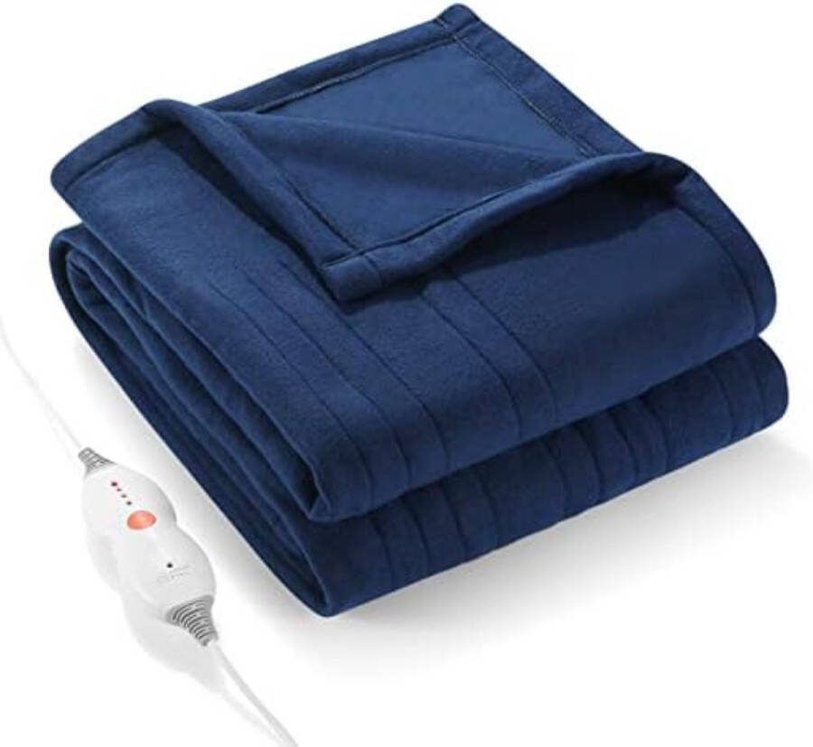 Elektrische bovendeken 1 persoons Electrische bovendeken 1 persoons Elektrische knuffeldeken 130 x 180cm Blauw