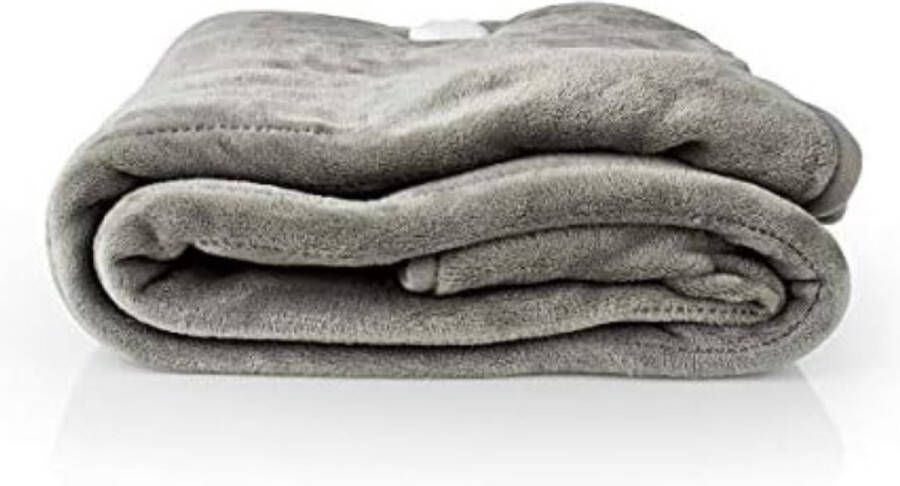 Elektrische bovendeken 1 persoons Electrische bovendeken 1 persoons Elektrische knuffeldeken Elektrische fleece deken 180 x 130 cm Grijs
