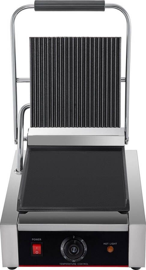 Elektrische Contact Grill Bakplaat Commerciële Broodrooster Panini Pers Grill Non-stick Koken Sandwiches Steak Vlees Horeca