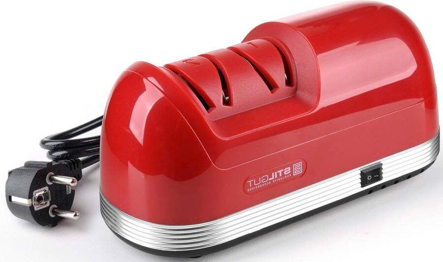 Elektrische Diamant Met een laag bedekte Professionele Messenslijper met Antislip Basis Rood Slijpmachine Keukenmessen