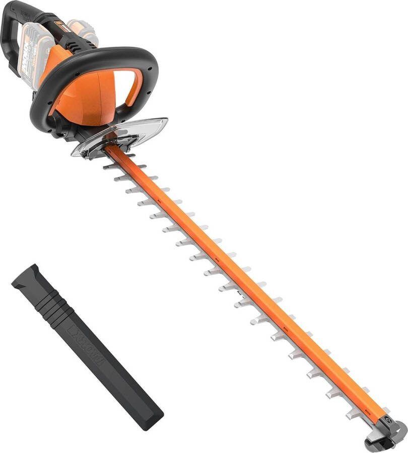 Elektrische Dubbele Snijmessen Voor Gelijkmatige Sneden 40 V Heggenschaar Zwart Zilver Oranje Heggenschaar