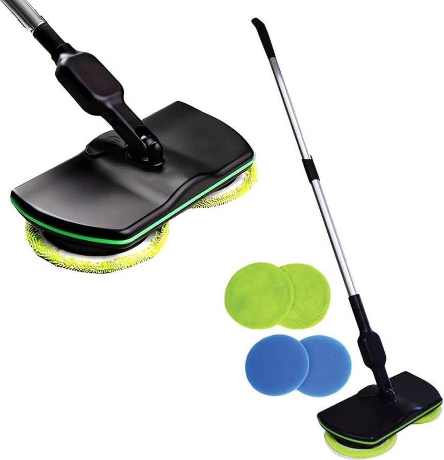 Elektrische dweil Dubbele spin moppen Draadloos en verstelbaar Voor vloerreiniging Huis hardhout tegels PVC Ultra-mute Mop