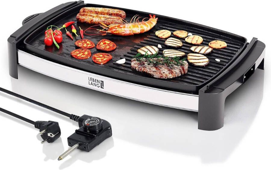 Elektrische grill 4-8 personen Draagbare barbecue grill grillplaat Zwart